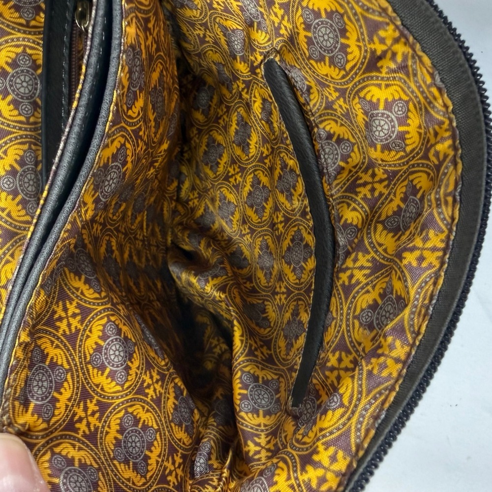 Alyssa Double Compartment Gray Large Crossbody Bag Gold Accents Adjustable Strap - Picture 11 of 15